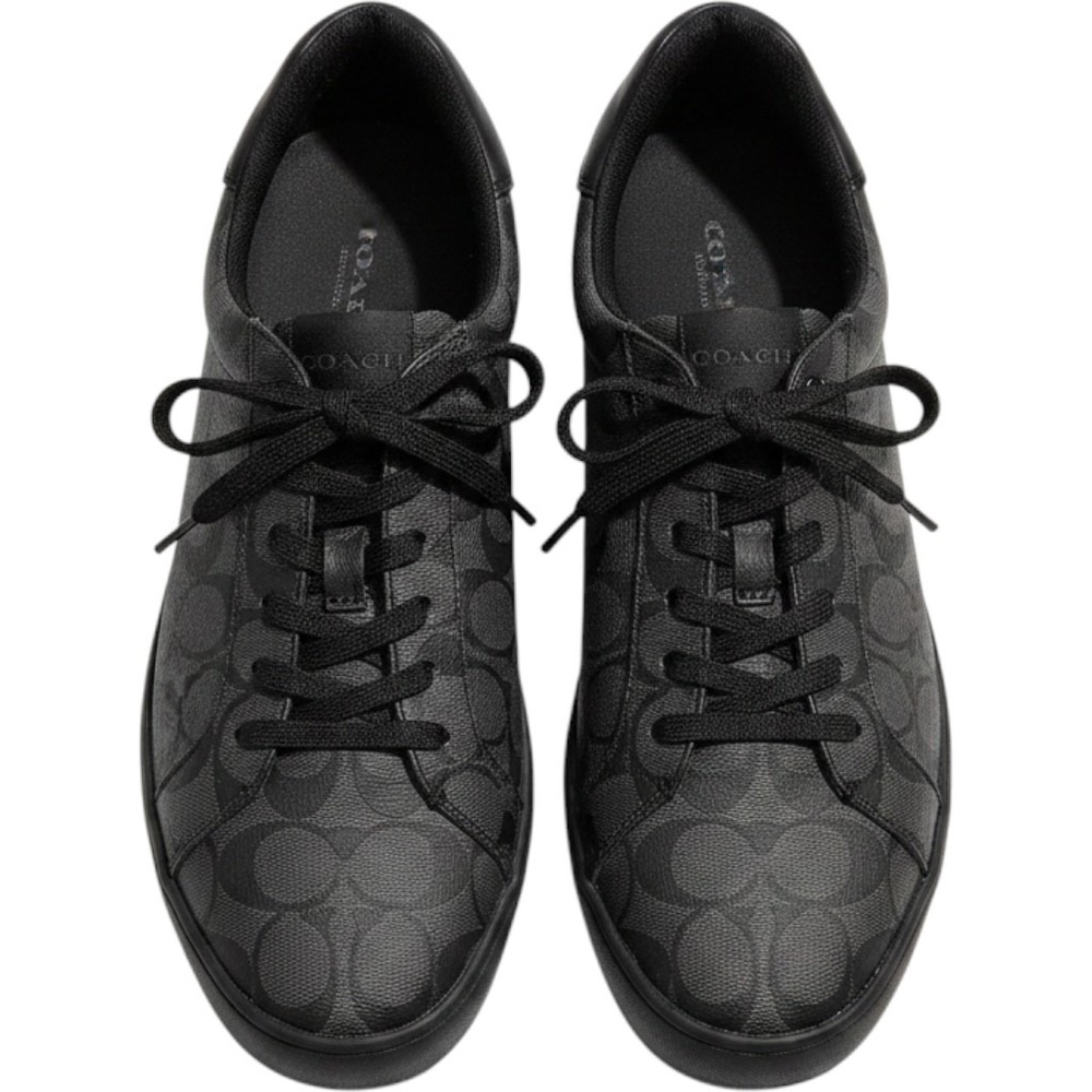Coach Clip Signature Low Top Sneaker Charcoal Black G4949 Mens Size 11D